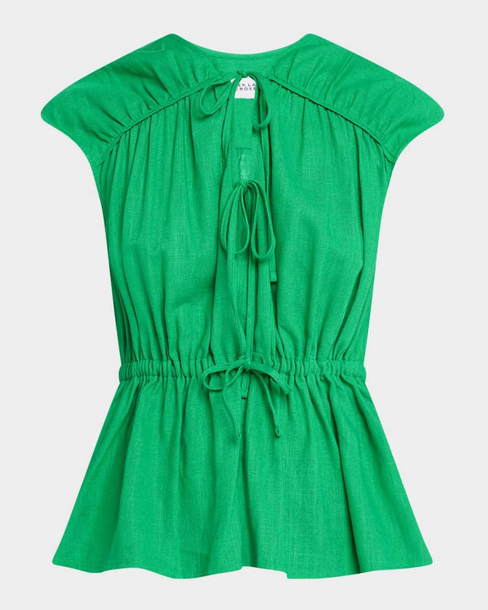 Caroline Tie-Front Top